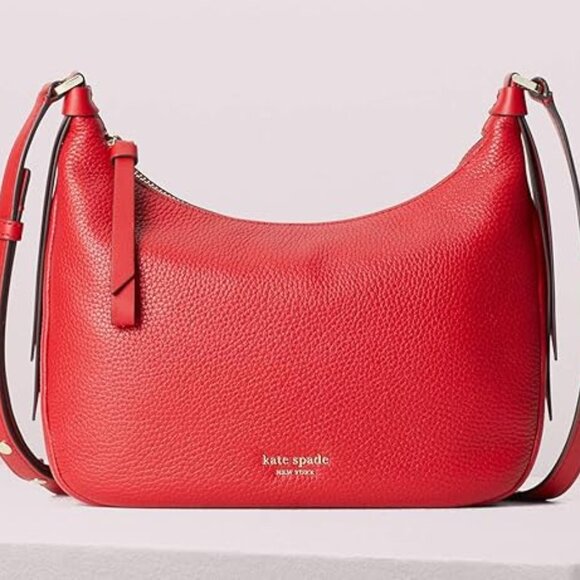 Kate Spade New York Lake Medium Leather Crossbody Purse - Hot Chili - Picture 2 of 5